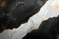 Luxurious black and white marble texture with gold veins and glitter accents. Abstract elegant background for luxury design projects.