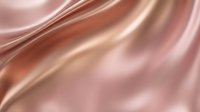 Smooth flowing rose gold silk fabric with elegant waves and luxurious texture for premium design projects and sophisticated backgrounds.