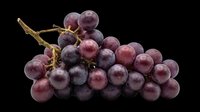 Red grapes bunch isolated on transparent background, ready for clipart, t-shirt design, print-on-demand products, stickers, and sublimation projects.