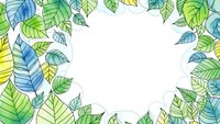 Watercolor tropical leaves frame border on white background with copy space for text, nature botanical design element for greeting cards and invitations.