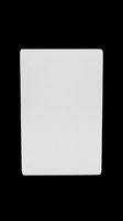 Blank white rounded rectangle card isolated on transparent background, ready for design use on t-shirts, clipart, stickers, print-on-demand products, and sublimation projects.