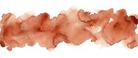 Watercolor rust and terracotta stain with organic flowing edges on white background, suitable for backgrounds, textures, design elements, and artistic projects.