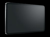 Sleek black tablet device with rounded corners and silver trim, isolated on transparent background. Ready for design use, clipart, print-on-demand, and sublimation projects.