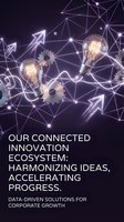 Glowing light bulbs and gears connected by luminous network lines on dark background, representing innovation, technology integration, and business growth for corporate presentations.