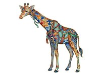 Giraffe with ornate mandala and floral patterns in vibrant colors, isolated on white background. Decorative artwork suitable for textiles, apparel design and home decor.
