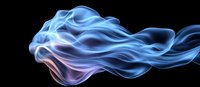 Ethereal blue and pink smoke swirls creating abstract flowing shapes against black background, dynamic motion effect for creative design projects and artistic compositions.
