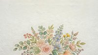 Watercolor floral arrangement with roses, lavender, and mixed greenery on isolated white background. Suitable for wedding invitations, greeting cards, and design projects.