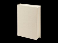 Blank hardcover book in cream isolated on transparent background, ready for stickers, clipart, print on demand, T-shirt design, and sublimation projects.