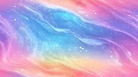 Vibrant gradient waves flow across a luminous background with sparkling particles, creating an ethereal and dynamic abstract composition suitable for digital design projects.