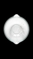 Clear glass mixing bowl with pouring spouts, isolated on transparent background. Ready for kitchen, cooking, baking, recipe, culinary design projects, clipart, print-on-demand, and sublimation applications.