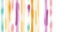Soft watercolor stripes in pastel colors of mint green, yellow, purple and pink create gentle vertical pattern on white background. Seamless repeat design for fabric.