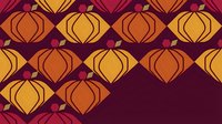 Autumn harvest pumpkin seamless pattern with geometric diamond shapes in warm orange and yellow tones on burgundy background for seasonal decoration.