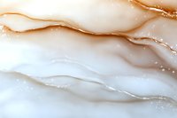 Luxurious white and gold marble texture with flowing waves and sparkles creates elegant abstract background for luxury branding and interior design projects.
