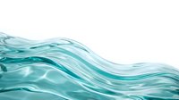 Flowing turquoise water waves with smooth liquid motion on white background for spa wellness and refreshing beverage designs.