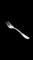 Silver dinner fork isolated on transparent background, ready for dining, restaurant, kitchenware, and tableware design projects including print-on-demand and sublimation applications.