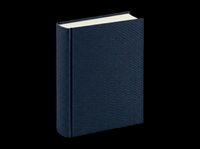Navy blue hardcover book isolated on transparent background, ready for stickers, clipart, print on demand, sublimation, and t-shirt design use.