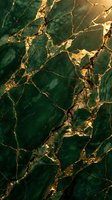 Luxurious emerald green marble with gold veining creates an elegant, high-end surface suitable for interior design, backgrounds, and premium product presentations.