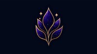 Mystical lotus flower symbol with cosmic galaxy texture inside gold outline on dark background, spiritual design element for meditation and wellness.