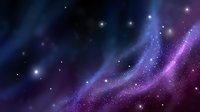 Cosmic space background with glowing stars and colorful nebula clouds in purple and blue hues, swirling through dark universe expanse.