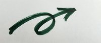 Male symbol drawn with green chalk or crayon on white background, isolated and ready for design use on educational materials, presentations, and gender-related graphics.