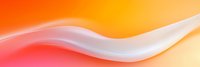Flowing white wave on vibrant orange and pink gradient background creates dynamic abstract composition with smooth curves and modern minimalist design.