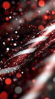Abstract red and silver glittering background with bokeh effect and diagonal light streak, creating dynamic festive atmosphere for holiday designs.