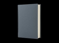 Gray hardcover book isolated on transparent background, ready for t-shirt design, clipart, stickers, print on demand, and sublimation projects.