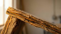 Weathered wooden beam with natural grain texture and aged patina showing rustic construction material for interior design projects.