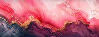 Abstract fluid art with vibrant pink, purple, and gold marbling effect creating a luxurious cosmic landscape. Perfect for modern interior design.
