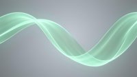 Smooth flowing wave design with soft mint green ribbons on neutral background, suitable for web graphics, presentations, and digital design projects.