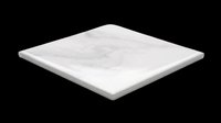 White marble square tile with subtle veining, isolated on transparent background. Ready for design use on t-shirts, stickers, print-on-demand products, sublimation, and digital crafts.