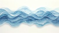 Flowing abstract waves in shades of blue create layered mountain-like landscape pattern, artistic watercolor style design for modern wall decor and backgrounds.