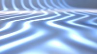 Glowing wavy lines creating dynamic abstract background with blue and white neon light effect. Modern futuristic pattern for technology and digital concepts.