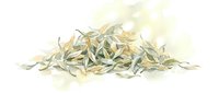 Dried herbs and botanical plant material isolated on white background, suitable for tea, culinary, wellness, and natural product design applications.