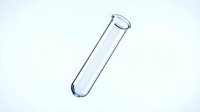 Empty glass test tube isolated on white background, ready for laboratory, scientific research, education, and medical design projects.