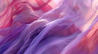 Ethereal flowing abstract background with purple and pink gradient waves creating dynamic movement and soft fluid texture. Suitable for luxury branding designs.