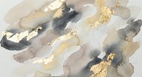 Abstract watercolor background with gold foil accents in neutral earth tones. Modern artistic texture for luxury branding and elegant design projects.