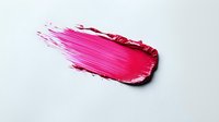 Pink lipstick smear stroke isolated on white background for cosmetic makeup beauty product advertising and fashion design projects.