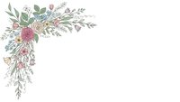 Watercolor floral corner border with roses and eucalyptus leaves on white background for wedding invitations and greeting cards.