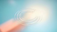Glowing spiral light trails with soft gradient background transitioning from blue to peachy tones, creating an abstract motion effect suitable for tech, wellness, and modern design projects.