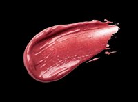 Glossy red lipstick swatch with textured finish isolated on transparent background, ready for beauty product design, cosmetics packaging, t-shirt graphics, and print-on-demand applications.