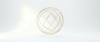 Elegant golden geometric logo with interlaced circular lines on clean white background for branding and corporate identity design projects.