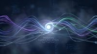 Abstract flowing waves with glowing light effects on dark background for modern digital communication network technology concepts and futuristic designs.