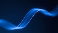 Abstract blue glowing wave flowing across dark background, suitable for technology, energy, and modern design projects.