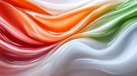 Abstract flowing waves in vibrant red orange green white colors creating smooth dynamic motion for modern digital backgrounds and creative projects.