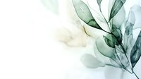 Watercolor eucalyptus leaves with soft green and gray tones on white background, isolated botanical element suitable for wedding invitations, greeting cards, and design projects.