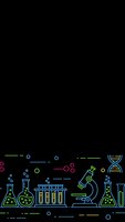 Science laboratory equipment neon outline icons on black background with microscope, test tubes, DNA helix and chemical flasks for research design.