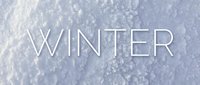 Winter season banner with snow texture background and elegant thin font lettering, perfect for seasonal promotions, social media, and holiday designs.
