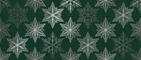 Elegant winter snowflakes seamless pattern on dark green background. Holiday decorative design for wrapping paper, textiles and seasonal projects.