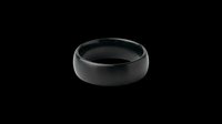 Black wedding band ring isolated on transparent background, ready for jewelry design, e-commerce mockups, t-shirt graphics, and print-on-demand products.